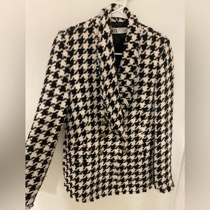 Zara houndstooth blazer